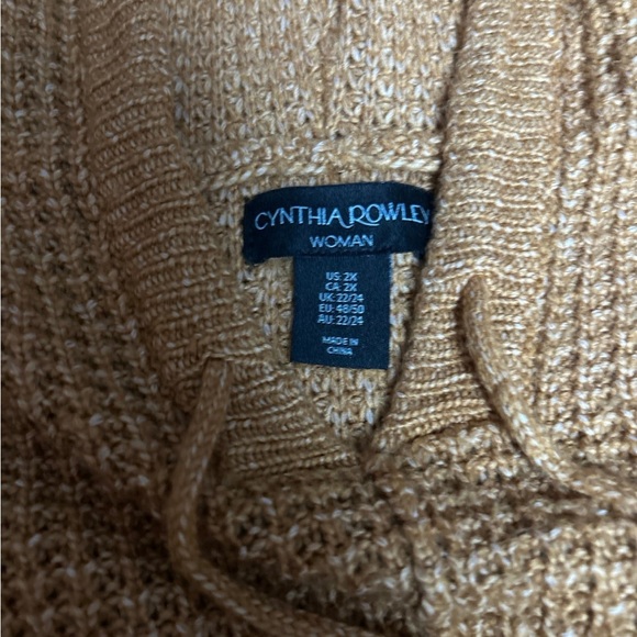 Plus Size Cynthia Rowley Sweater 2X - Picture 2 of 3